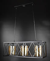 Люстра підвісна стельова в стилі LOFT (лофт) 11535/3-am Чорний 35-100х25х63 см. l