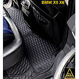 Оригінальні килимки BMW X5 Е70 з екошкіри 3D (2006-2013) Килимки БМВ Х5 Е70, фото 9