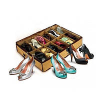 Органайзер для зберігання взуття Shoes Under, кофри для зберігання речей, ящик для взуття