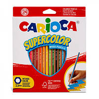 Набір кольорових олівців Carioca 43393 24 кольори l