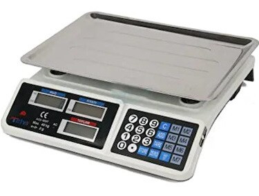 Торгові ваги акумуляторні 40 кг Digital Pricing з лічильником ціни підсвітка платформа магазин ринок точні