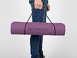 Тренажерний килимок TPE, 183x61x0,6 см - фіолетовий (двошаровий), фото 6