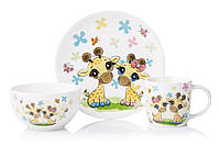 Набор детской посуды Ardesto Baby giraffes AR-3452-GS 3 предмета h
