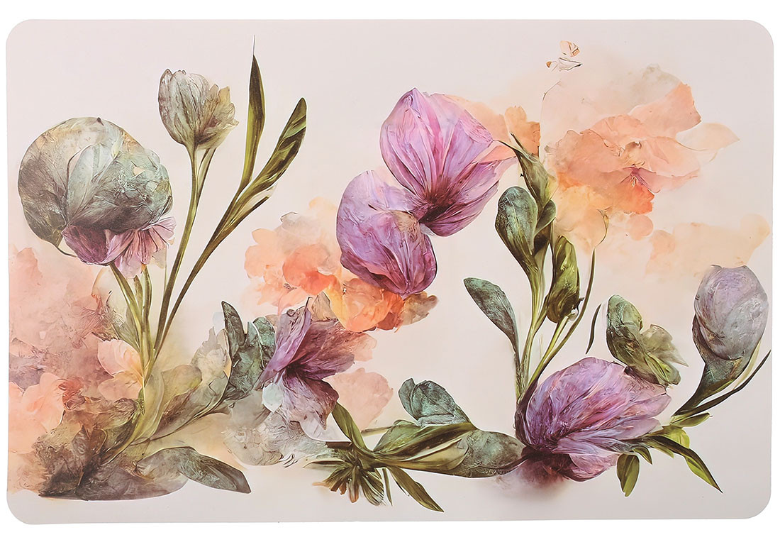 Серветка сервірувальна (плейсмат) Floral 43*28см 445-099 - 12 шт УПАКОВКА ТОВАР ВІД ВИРОБНИКА ТРЕНД!