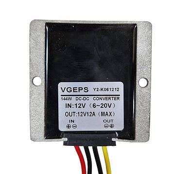 Перетворювач напруги VGEPS вхід (6-12V) вихід 12 V, 12 A Y2-K061212, фото 2