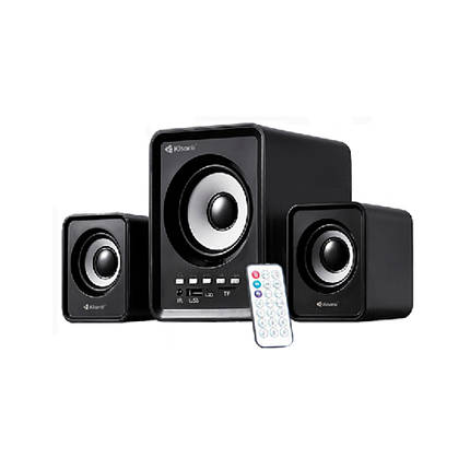 Колонки Kisonli U-2800BT, 5W+2x3W, USB/TF/BT/FM/AUX, із сабвуфером, DC: 5V, Black, BOX, Q30, фото 1