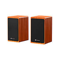 Колонки Kisonli X23BT, 2x5W, USB/AUX/BT, DC: 5V/1-2A, Wooden, BOX, Q15