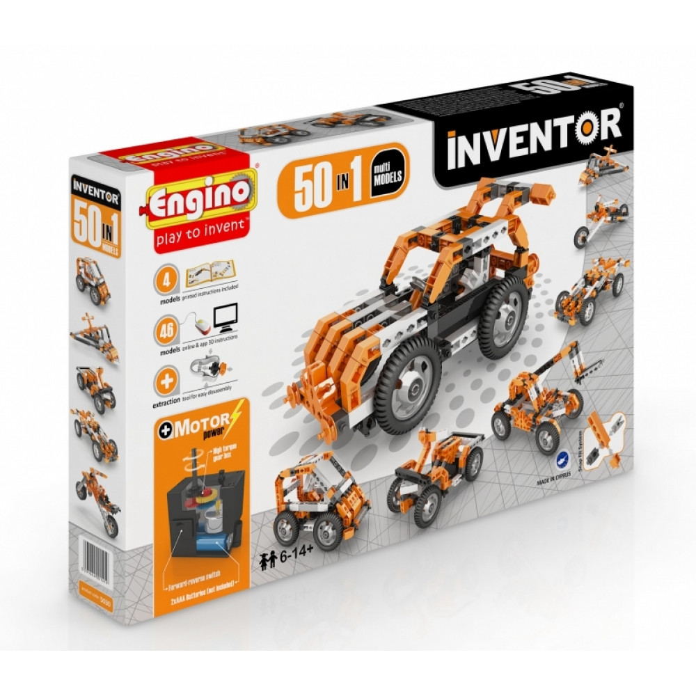 Конструктор серії Inventor MOTORIZED 50 в 1 з електродвигуном Engino 5030