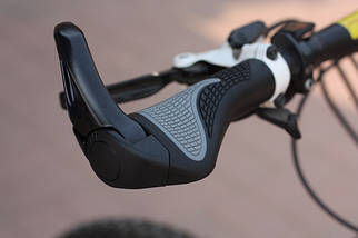 Ергономічні вело грипси з висувними рогами (чорні)