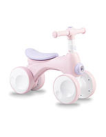 Беговел для малышей без педалей для девочек мальчика MoMi TOBIS Pink (со светом и мыльными пузырями) _TB