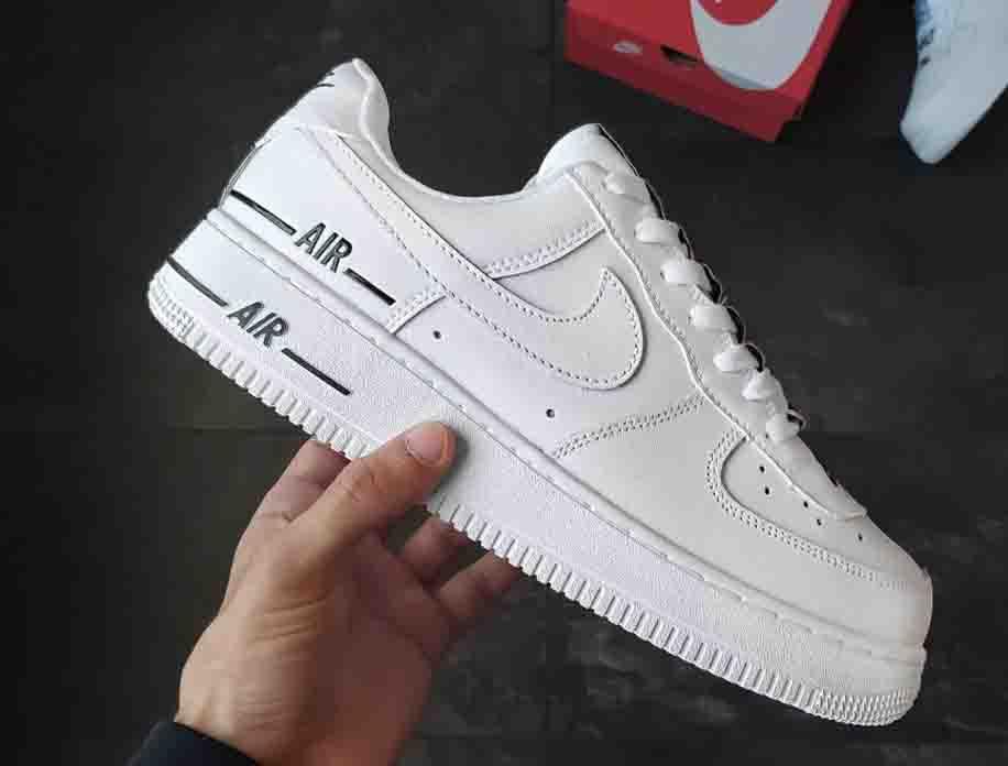 nike air force split black and white