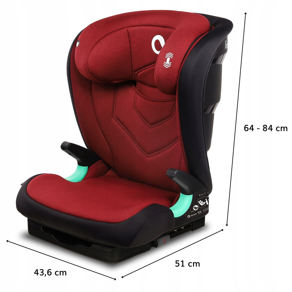 Универсальное кресло в машину детское для авто Автокресло Lionelo Neal (15-36 kg) Red Burgundy ТВ - фото 6 - id-p1981608722