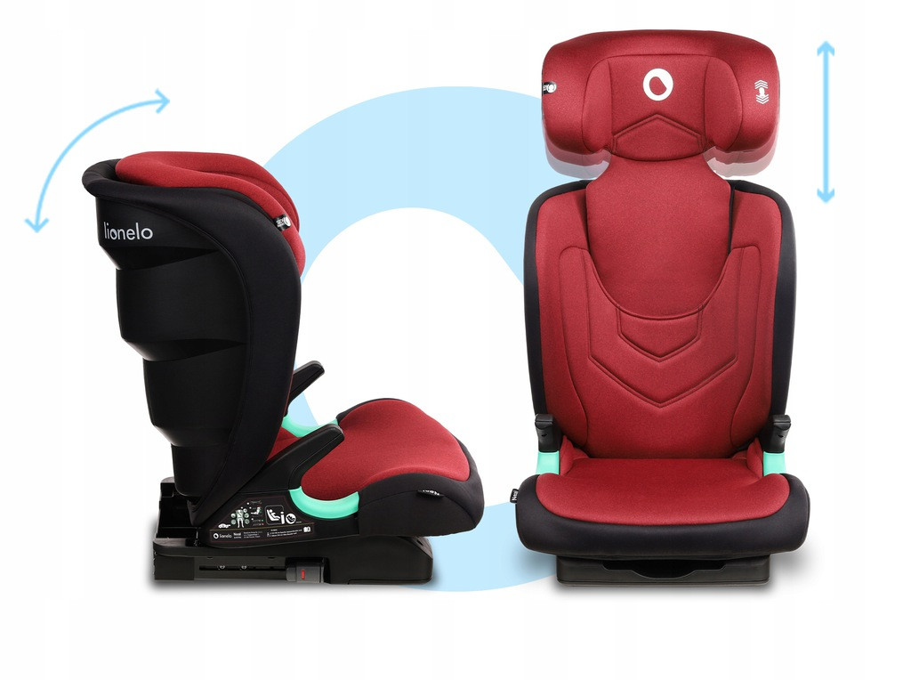 Универсальное кресло в машину детское для авто Автокресло Lionelo Neal (15-36 kg) Red Burgundy ТВ - фото 8 - id-p1981608722