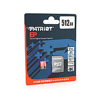 Карта пам'яті Patriot LX microSDHC Class 10UHS-I U3, V30 (R-100MB/s, W-80MB/s), 512GB l