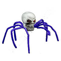 Паук-череп декоративный на Хеллоуин 30 см