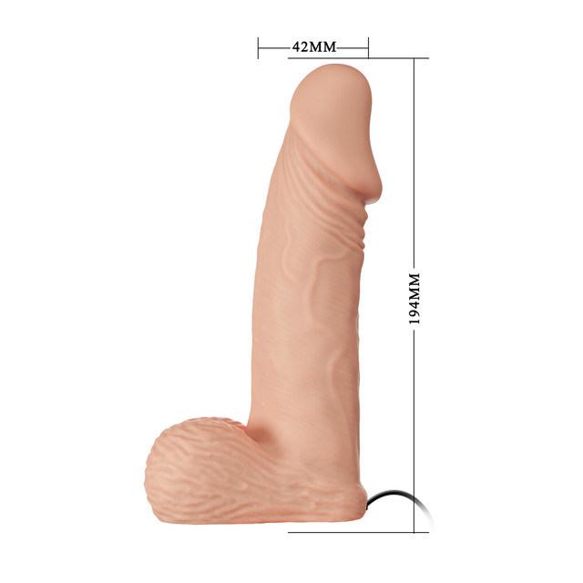 Страпон чоловічий з вібрацією Vibration Strap On 19 см ширина 4 см