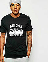 Мужская футболка Adidas Original since 1949 черная Адидас