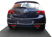 Накладка на торец заднего бампера (нерж) для Opel Astra J 2010-2023 гг