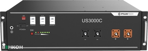 Акумулятор Pylontech US3000C 48 V 74 Ah 6000 циклів, 3,5 кВт/год літій залізо фосфатна батарея