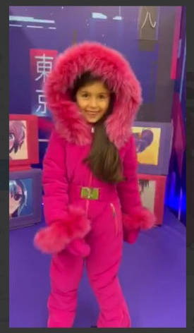 86-134р. Комбінезон зимовий суцільний для дівчинки Ромб| 86-134р., фото 1