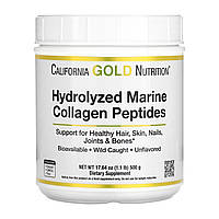 Морской Коллаген Гидролизированные пептиды Hydrolyzed Marine Collagen Peptides California Gold Nutrition 464 г