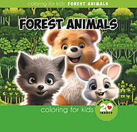 Раскраска FOREST ANIMALS 140х140 мм 24 листов 23288
