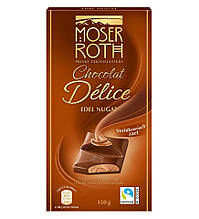 Шоколад Молочний Moser Roth Chocolat Delice Praline Edel Nugat 150 г Німеччина
