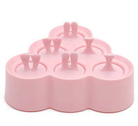 Форма для морозива трикутна силіконова 8257 рожева l