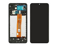 Дисплей для Samsung A022F Galaxy A02 (2021) с чёрным тачскрином и корпусной рамкой