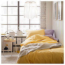 Комплект постільної білизни IKEA NATTSVÄRMARE жовтий 150x200/50x60 см 805.293.37, фото 4