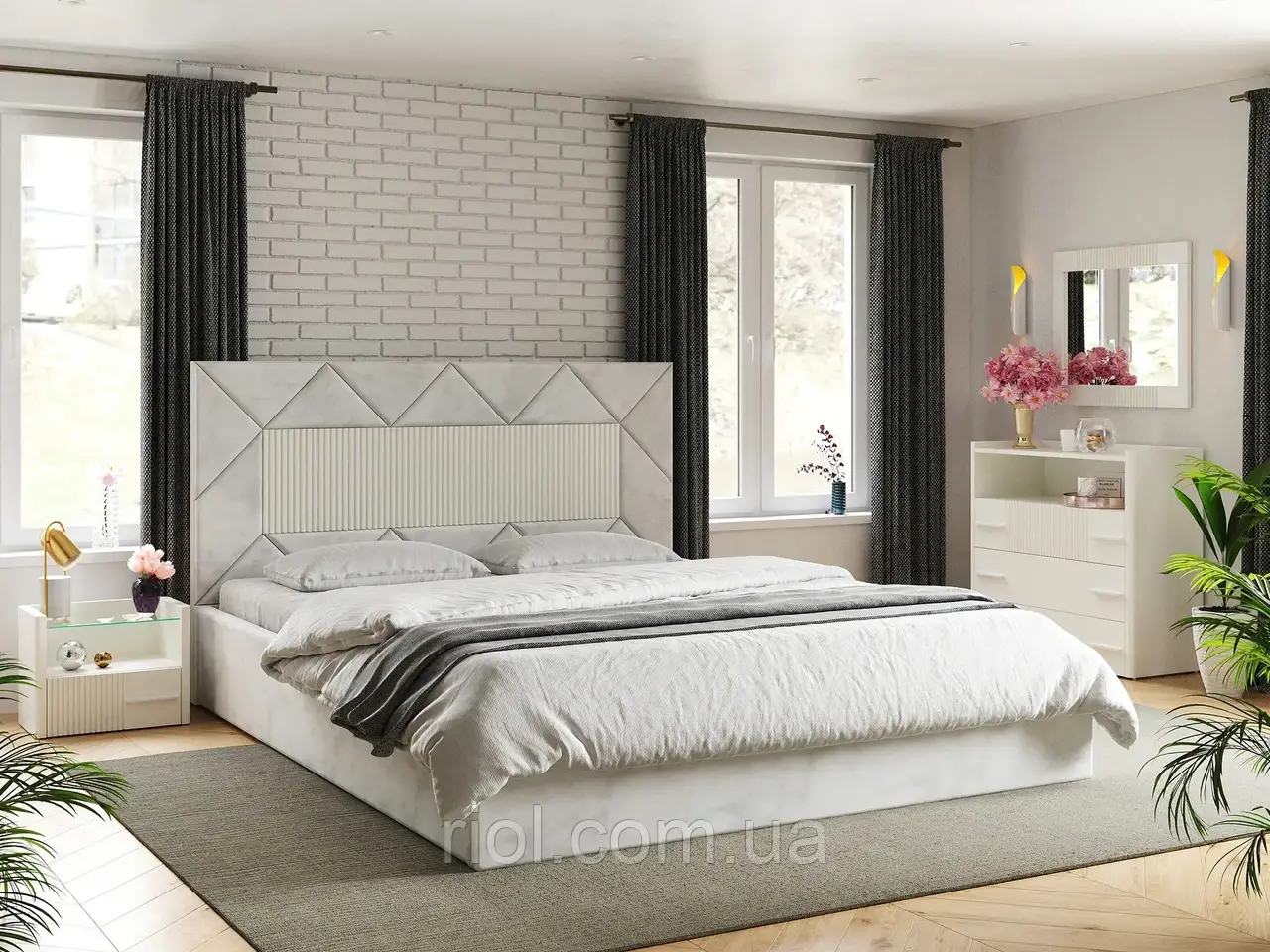 Двоспальне ліжко Модерн, фото 1