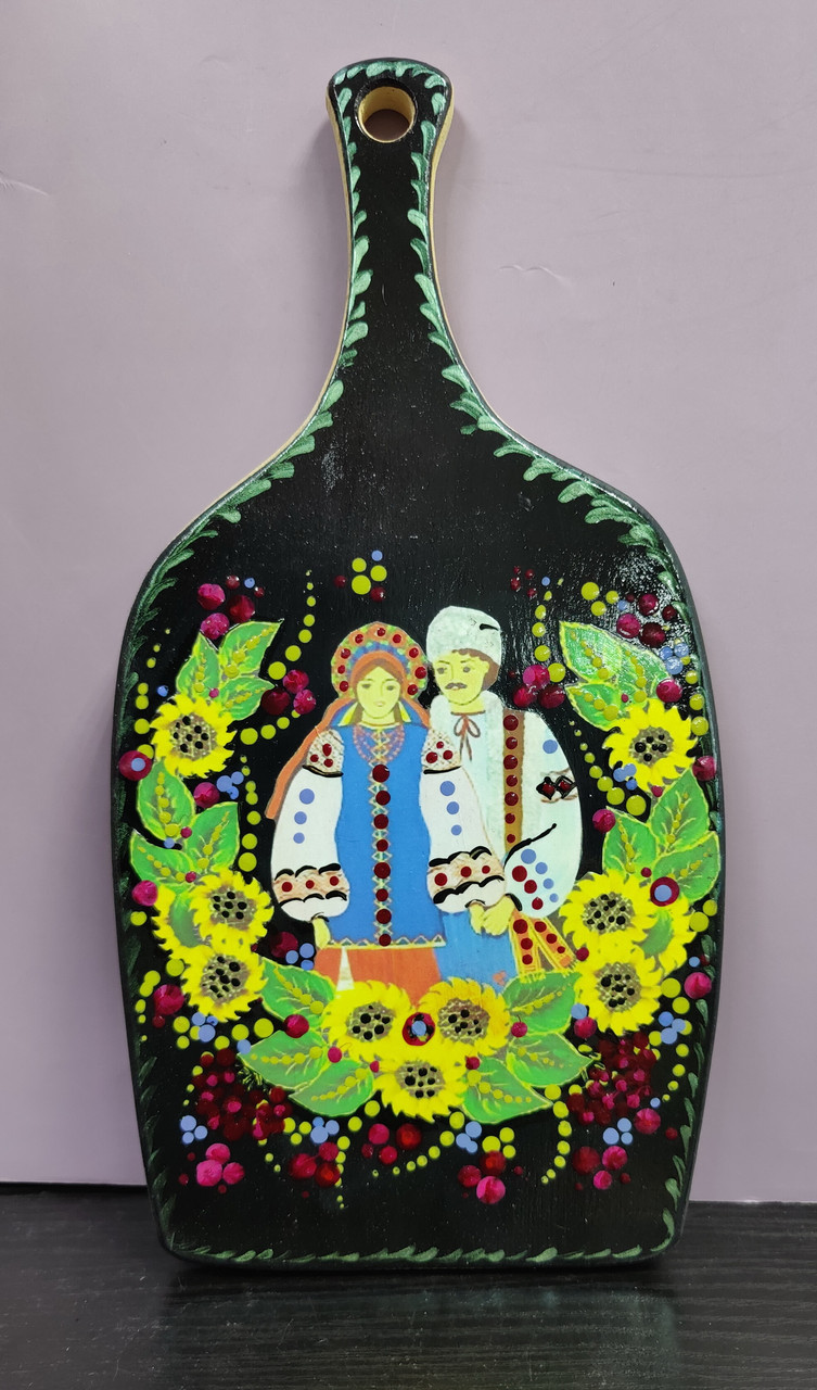 Кухонна дошка - Петриківський розпис 35*17см 2509.007, фото 1