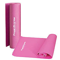 Коврик для йоги и фитнеса Power System PS-4014 PVC Fitness Yoga Mat Pink (173x61x0.6) TOS