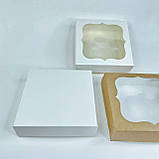 Коробка для зефіру, 200*200*60 мм, без вікна, біла, фото 3