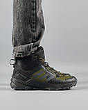 Чоловічі зимові кросівки Adidas Terrex Swift R Termo All Black/Green, фото 2