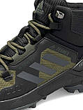 Чоловічі зимові кросівки Adidas Terrex Swift R Termo All Black/Green, фото 8