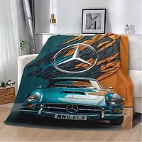 Плед "Mercedes-Benz" 3D плюш 135х160 см арт 2678