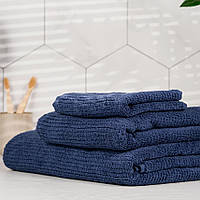 Махровое полотенце мужское 50х90 см синее