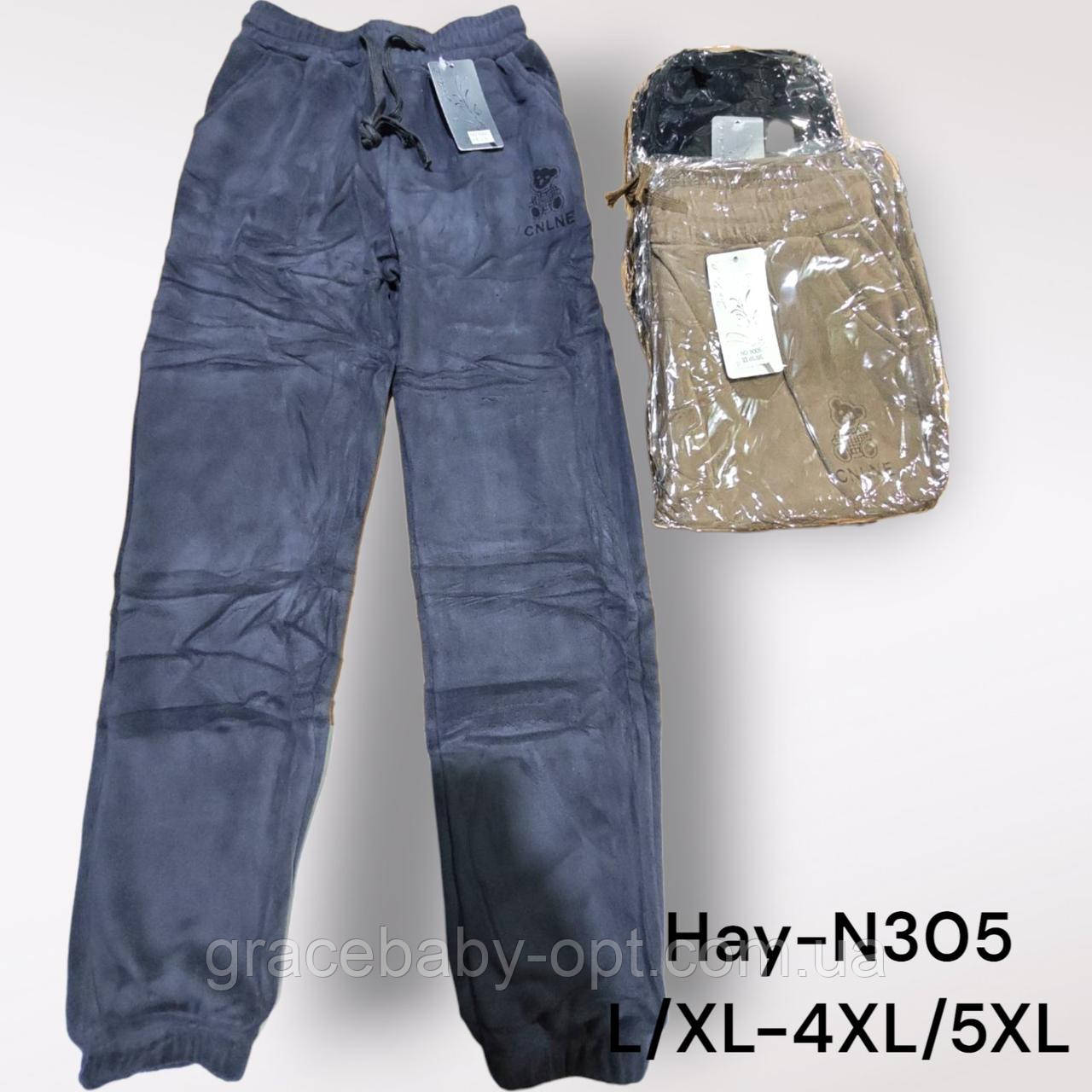 Спортивні велюрові утеплені штани жіночі оптом, L/XL-4XL/5XL pp, No Hay-N305