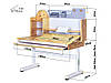 Дитячий письмовий стіл трансформер з полицями Mealux Timberdesk L, фото 6