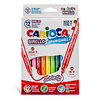 Фломастеры двусторонние для рисования Carioca Birello 41457 12 цветов h