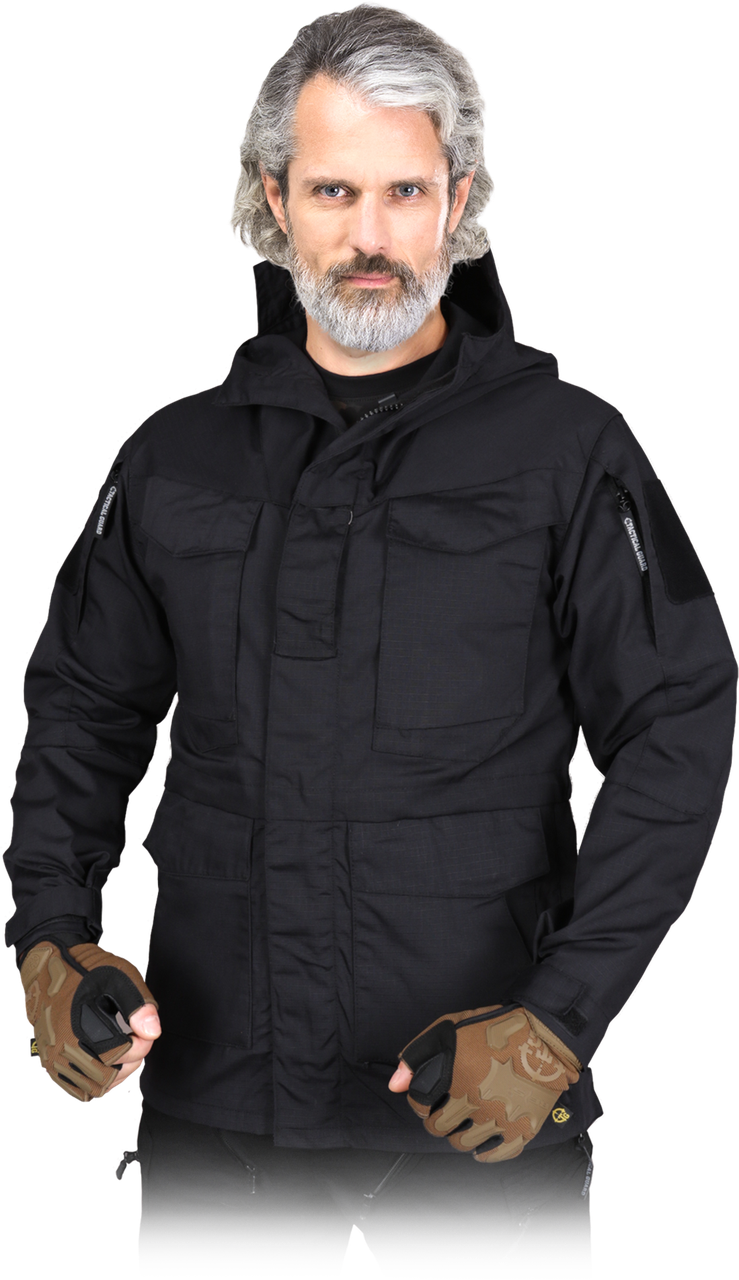 Куртка утеплена робоча TACTICAL GUARD чорна Польща (осінній спецодяг) TG-VOLTURE B