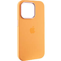 Чехол Silicone Case Metal Buttons (AA) для Apple iPhone 13 Pro Max (6.7") Оранжевый / Marigold