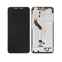 Дисплей Xiaomi Pocophone F1 с сенсором и рамкой, черный (оригинальные комплектующие)