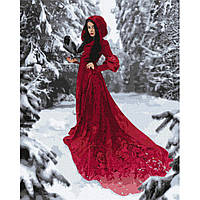 Картина по номерам "Зимняя красотка" Идейка KHO4912 40х50см Denwer P Картина за номерами "Зимова красуня"