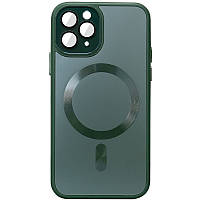Чехол TPU+Glass Sapphire Midnight with MagSafe для Apple iPhone 13 Pro Max Зеленый / Forest green