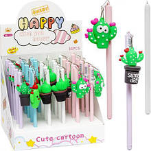 Ручка гелева MD-138-1 "Кактус" синя MZOPT