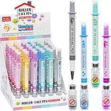 Ручка гелева 1221-1 "Шприц - печатка" синяя MZOPT