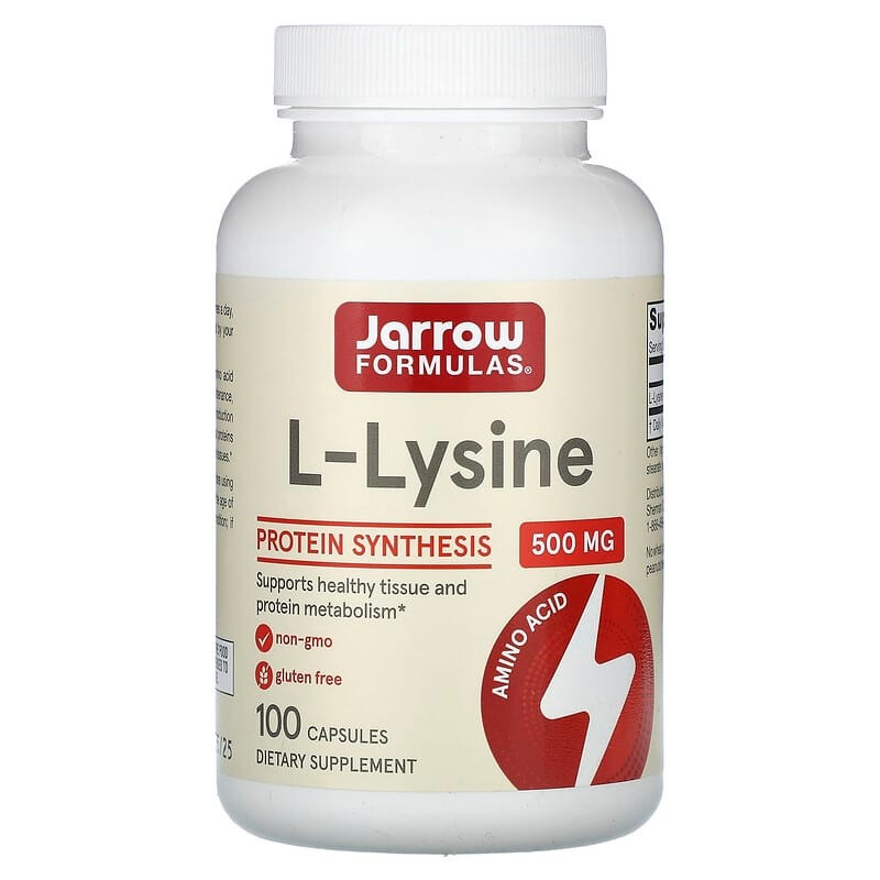 L-Лизин Jarrow Formulas "L-Lysine" 500 мг, незамінна амінокислота (100 капсул)