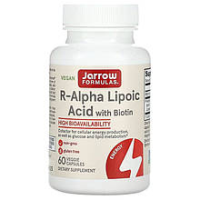 R-альфа-ліпоєва кислота + біотин Jarrow Formulas "R-Alpha Lipoic Acid + Biotin" 100 мг (60 капсул)